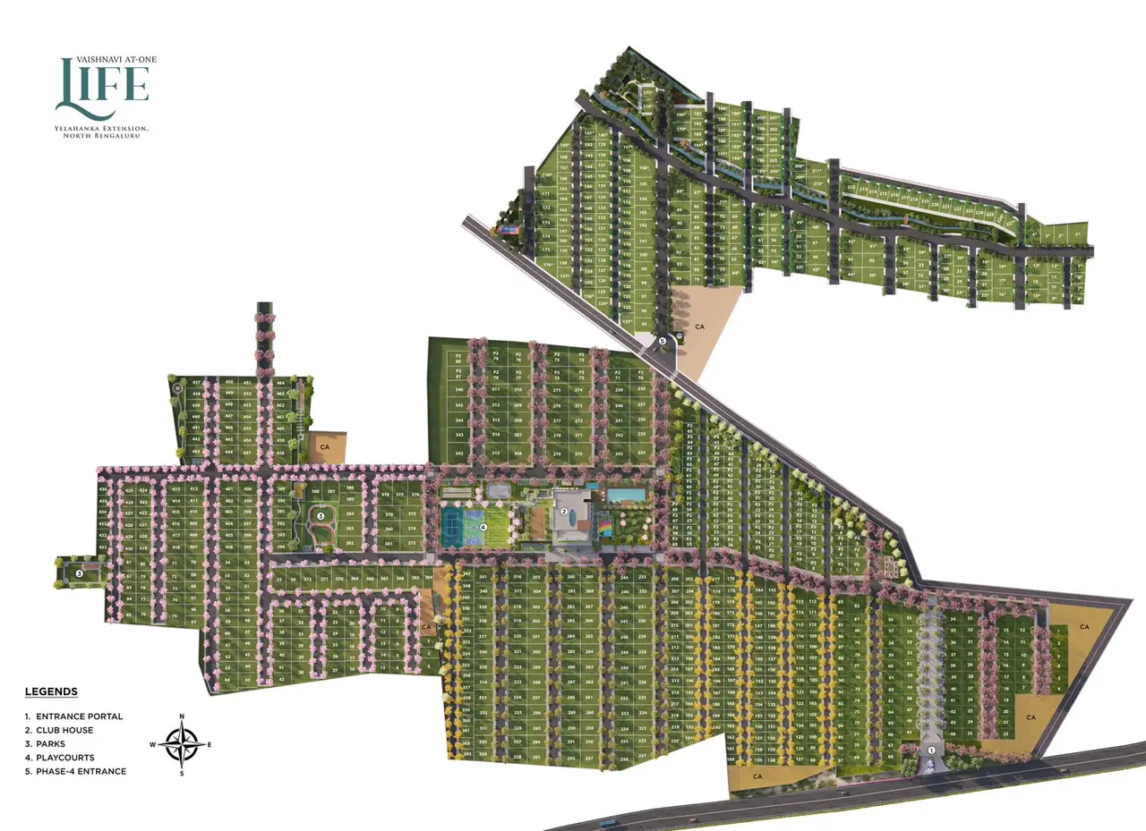 Estate master plan layout — artistic impression